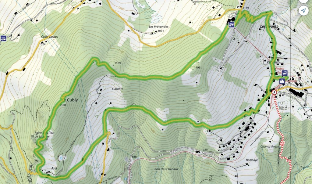 Swisstopo itinéraire